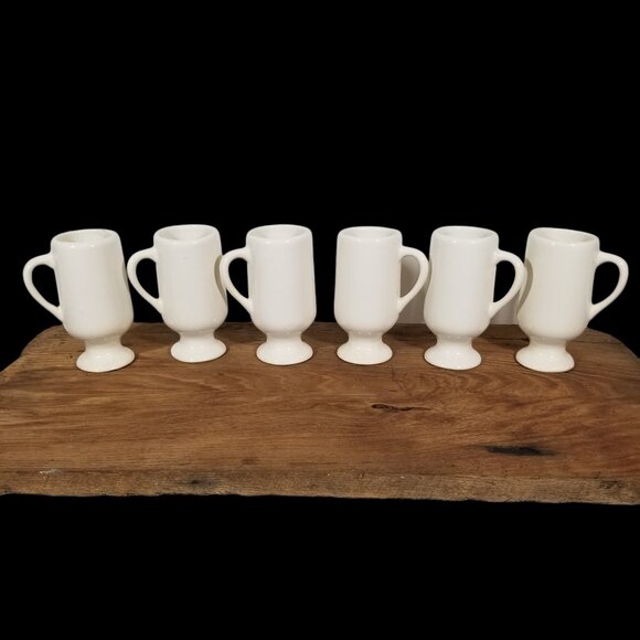 VTG 6 Espresso Coffee Mugs 60s-70s 4oz Coffeehouse Diner China Restaurant Ware - Picture 2 of 16